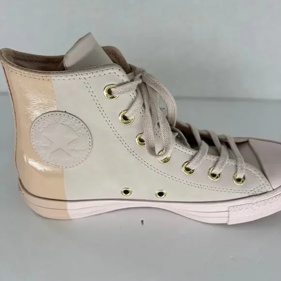Converse Chuck Taylor All Star High Top Barely Rose Patent Leather Sneaker - Picture 7 of 10